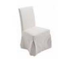 CLP Silla de Comedor Hussel con Funda de Tela Extraíble, blanco blanco, altura del asiento