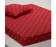 La Redoute Interieurs Sábana bajera ajustable 100% algodón, EDELWEISS rojo