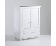 La Redoute Interieurs Armario de pino macizo, altura 120 cm, Redmond blanco