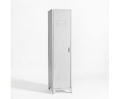 La Redoute Interieurs Armario vestuario americano 1 puerta de metal, Hiba blanco