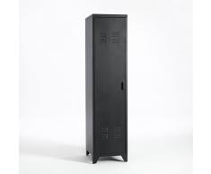 La Redoute Interieurs Armario vestuario americano 1 puerta de metal, Hiba negro