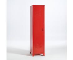 La Redoute Interieurs Armario vestuario americano 1 puerta de metal, Hiba rojo