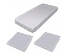 vidaXL 2 x Protector de colchón impermeable, 200 x 90 cm