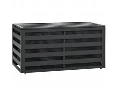vidaXL Caja de almacenaje jardín ratán sintético antracita 100x50x50cm