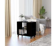 vidaXL Mesa auxiliar de aglomerado negro 70x35x55 cm
