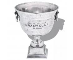 vidaXL Enfriador de champán copa trofeo de aluminio plateado