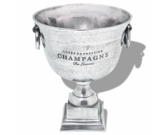 vidaXL Enfriador de champán copa trofeo aluminio plateado
