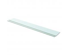 vidaXL Estantes 2 unidades panel de vidrio transparente 110x15 cm
