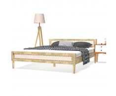 vidaXL Estructura de cama de madera de mango maciza 160x200 cm