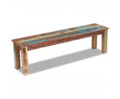 vidaXL Banco madera maciza reciclada 160x35x46 cm