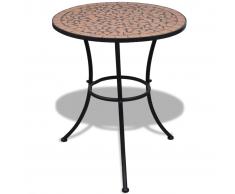 vidaXL Mesa de bistro de mosaico terracota 60 cm