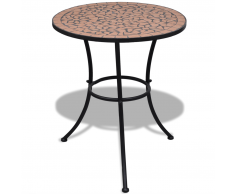 vidaXL Mesa mosaico color terracota, 60 cm