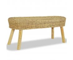vidaXL Banco de recibidor 110x35x45 cm ratán natural