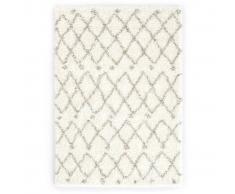 vidaXL Alfombra bereber peluda PP beige y color arena 80x150 cm
