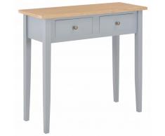 vidaXL Mesa consola tocador de madera gris 79x30x74 cm