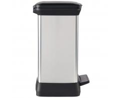 Curver Papelera de pedal Deco 30 L plateada 240642