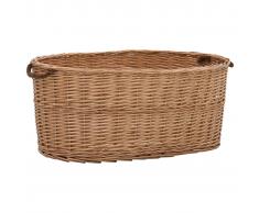 vidaXL Cesta para leña con asas de transporte sauce natural 78x54x34cm