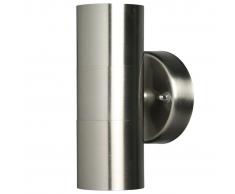 Luxform Lámpara jardín luz superior/inferior Eden acero inox 230 V