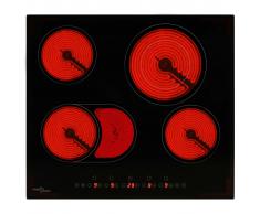 vidaXL Placa vitrocerámica 4 quemadores control táctil 6600 W