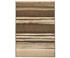 vidaXL Alfombra de exterior/interior 120x170 apariencia sisal a rayas