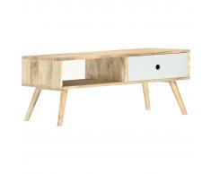 vidaXL Mesa de centro de madera maciza de mango 90x50x40 cm