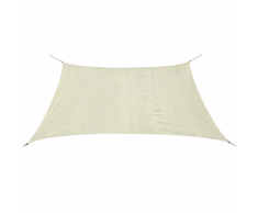 vidaXL Toldo de vela cuadrado HDPE 3,6x3,6 m crema