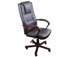 vidaXL Silla de oficina lujosa negra