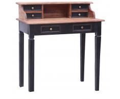 vidaXL Escritorio con cajones de madera maciza reciclada 90x50x101 cm