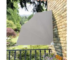 vidaXL Toldo lateral plegable terraza color crema 140x140 cm
