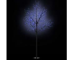 vidaXL Árbol de Navidad flores interior exterior LED IP44 300cm azul