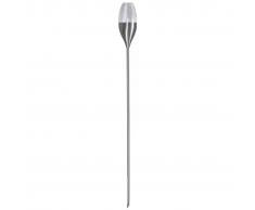 Luxform Baliza solar LED de jardín plateado 41165
