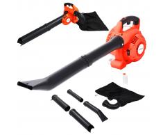 vidaXL Soplador de hojas a gasolina 3 en 1 26 cc naranja