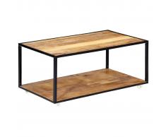 vidaXL Mesa de centro de madera maciza reciclada 90x50x40 cm