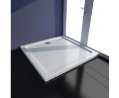 vidaXL Plato de ducha rectangular de ABS blanco 70x100 cm