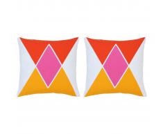 vidaXL Cojines con estampado 2 unidades algodón multicolor 40x40 cm