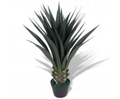vidaXL Planta de yuca artificial con macetero 90 cm verde