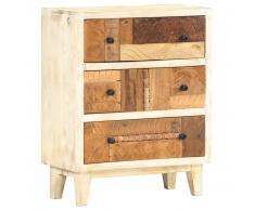 vidaXL Armario auxiliar de madera maciza reciclada 60x30x75 cm