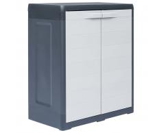 vidaXL Armario de almacenamiento para jardín XL 78x46x94 cm plástico