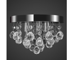 vidaXL Lámpara de techo cristal diseño cromado