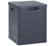vidaXL Caja de almacenamiento de jardín 90 L gris antracita