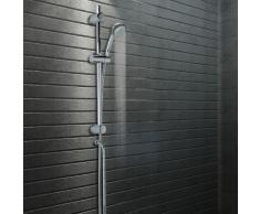 vidaXL Rail de ducha con soporte para alcachofa de ducha 76 cm