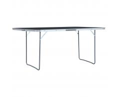 vidaXL Mesa de camping plegable de aluminio gris 180x60 cm