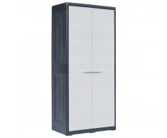 vidaXL Armario de almacenamiento para jardín XL 78x46x175 cm plástico