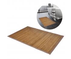 vidaXL 2 alfombrillas de baño de bambú 40 x 50 cm marrón