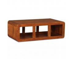 vidaXL Mesa de centro de madera maciza acabado de Sheesham 90x50x30 cm