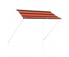 vidaXL Toldo retráctil naranja y marrón 250x150 cm
