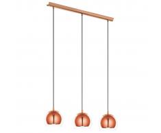 EGLO Lámpara colgante de techo, Rocamer 94591, Bronce
