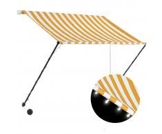 vidaXL Toldo retráctil con LED amarillo y blanco 200x150 cm