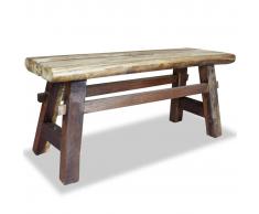 vidaXL Banco de madera maciza reciclada 100x28x43 cm
