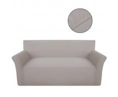 vidaXL funda elástica de algodón jersey para sofá color beige